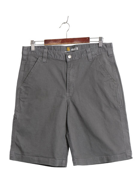 カーハート キャンバス ショートパンツ メンズ 34 古着 ワーク ストレッチ コットン ショーツ 短パン ダック ハーフパンツ ゆったり グレー