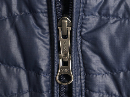 パタゴニア フィオナ パーカー レディース S / 14年製 ロング ダウン コート ジャケット 600フィル フルジップ ジャケット ハイネック 紺