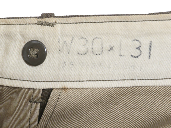 ほぼ デッドストック  40s 米軍実物 US AMRY ウール フィールド パンツ 30 31 / ヴィンテージ ミリタリー スラックス ストレート M-45 軍物