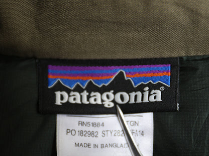 パタゴニア トグル ダウン ジャケット レディース M 古着 14年製 600フィル オーガニック コットン キャンバス ジャンパー ブルゾン カーキ