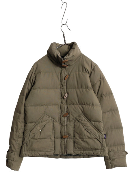 パタゴニア トグル ダウン ジャケット レディース M 古着 14年製 600フィル オーガニック コットン キャンバス ジャンパー ブルゾン カーキ