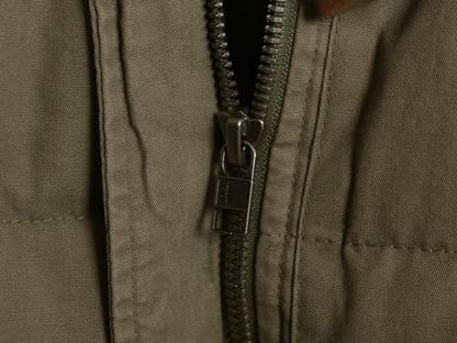 パタゴニア トグル ダウン ジャケット レディース M 古着 14年製 600フィル オーガニック コットン キャンバス ジャンパー ブルゾン カーキ