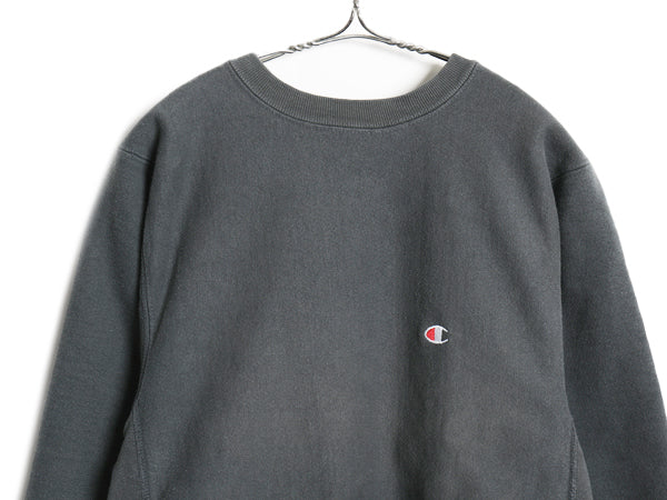 90s USA製 ★ チャンピオン リバースウィーブ スウェット メンズ M / オールド トレーナー ワンポイント 目付き ヘビーウェイト チャコール