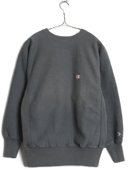 90s USA製 ★ チャンピオン リバースウィーブ スウェット メンズ M / オールド トレーナー ワンポイント 目付き ヘビーウェイト チャコール