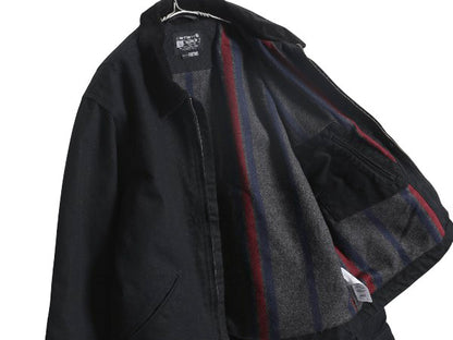 ほぼ デッドストック カーハート デトロイト ジャケット メンズ L 新品 ダック ワーク ブランケット ライナー付き ブルゾン フルジップ 黒