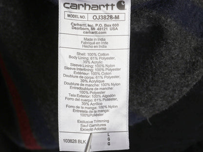 ほぼ デッドストック カーハート デトロイト ジャケット メンズ L 新品 ダック ワーク ブランケット ライナー付き ブルゾン フルジップ 黒