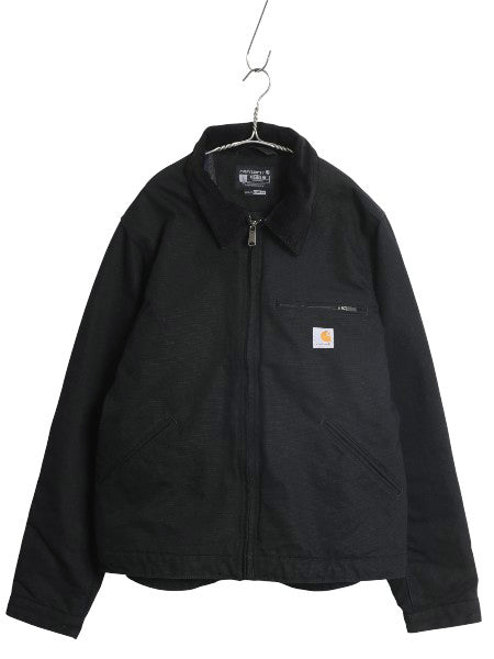 ほぼ デッドストック カーハート デトロイト ジャケット メンズ L 新品 ダック ワーク ブランケット ライナー付き ブルゾン フルジップ 黒