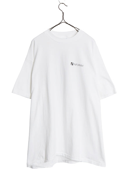 90s USA製 ★ INFORMIX 企業物 イラスト プリント Tシャツ メンズ XL / オールド 当時物 コンピューター シングルステッチ 大きいサイズ 白