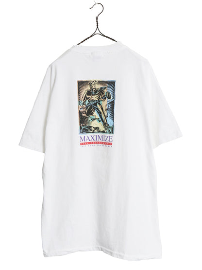 90s USA製 ★ INFORMIX 企業物 イラスト プリント Tシャツ メンズ XL / オールド 当時物 コンピューター シングルステッチ 大きいサイズ 白