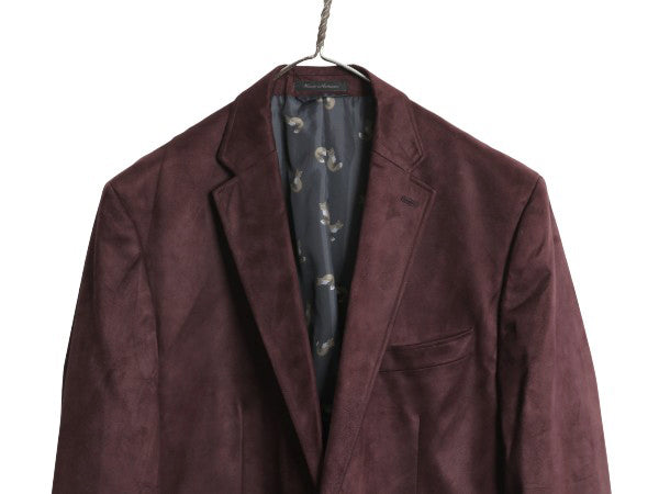 ローレン ラルフローレン ベロア テーラード ジャケット メンズ XL 古着 ポロ ブレザー 総柄 ライナー付き トラッド きれいめ 大きいサイズ