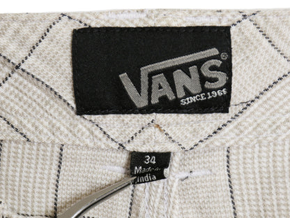 ☆ VANS チェック カーゴ ショートパンツ メンズ 34 / Y2K ストリート コットン ショーツ ルーズ ワイド バギー ハーフパンツ 短パン 膝丈