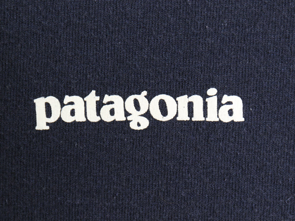 パタゴニア 両面 プリント 半袖 Tシャツ メンズ M / 21年製 アウトドア P6 ボックスロゴ バックプリント カットソー トップス シンプル 紺