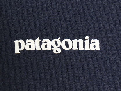 パタゴニア 両面 プリント 半袖 Tシャツ メンズ M / 21年製 アウトドア P6 ボックスロゴ バックプリント カットソー トップス シンプル 紺