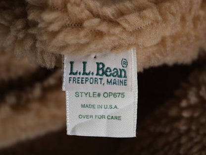 90s USA製 エルエルビーン 耳当て付き ナイロン キャップ メンズ レディース L XL オールド 裏 ボア パイル フリース 中綿 ゴアテックス 黒