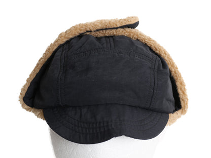 90s USA製 エルエルビーン 耳当て付き ナイロン キャップ メンズ レディース L XL オールド 裏 ボア パイル フリース 中綿 ゴアテックス 黒