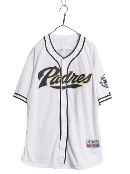 パドレス ベースボール シャツ メンズ XXXL 程 MLB オフィシャル マジェスティック ユニフォーム 大リーグ ゲームシャツ 野球 大きいサイズ