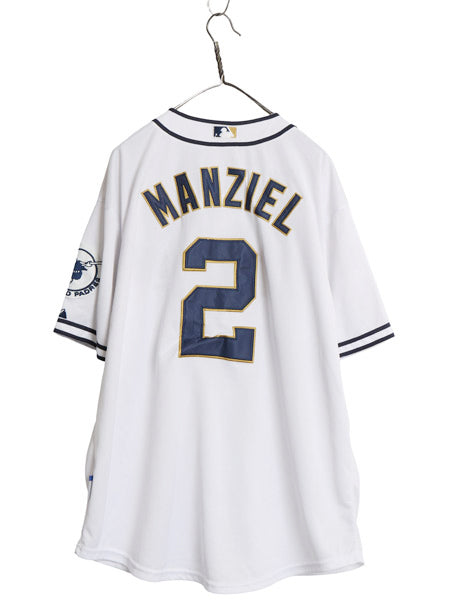 パドレス ベースボール シャツ メンズ XXXL 程 MLB オフィシャル マジェスティック ユニフォーム 大リーグ ゲームシャツ 野球 大きいサイズ