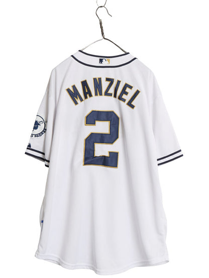 パドレス ベースボール シャツ メンズ XXXL 程 MLB オフィシャル マジェスティック ユニフォーム 大リーグ ゲームシャツ 野球 大きいサイズ