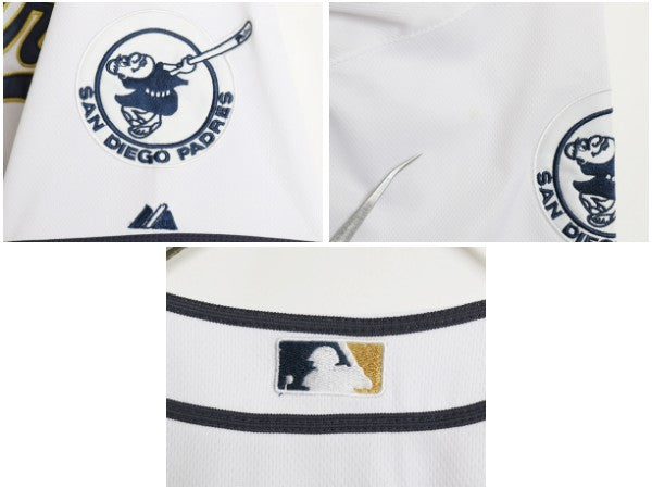 パドレス ベースボール シャツ メンズ XXXL 程 MLB オフィシャル マジェスティック ユニフォーム 大リーグ ゲームシャツ 野球 大きいサイズ