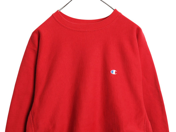 90s USA製 ★ チャンピオン リバースウィーブ スウェット メンズ XL / オールド トレーナー ワンポイント 目付き ヘビーウェイト レッド 