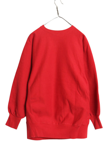 90s USA製 ★ チャンピオン リバースウィーブ スウェット メンズ XL / オールド トレーナー ワンポイント 目付き ヘビーウェイト レッド 