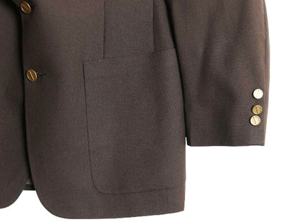 80s USA製 クリスチャン ディオール テーラード ジャケット メンズ M 程/ ヴィンテージ スーツ ブレザー サマー ウール きれいめ ブラウン