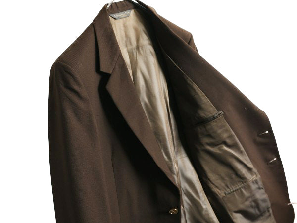 80s USA製 クリスチャン ディオール テーラード ジャケット メンズ M 程/ ヴィンテージ スーツ ブレザー サマー ウール きれいめ ブラウン