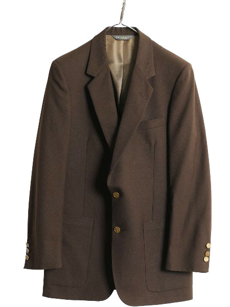 80s USA製 クリスチャン ディオール テーラード ジャケット メンズ M 程/ ヴィンテージ スーツ ブレザー サマー ウール きれいめ ブラウン