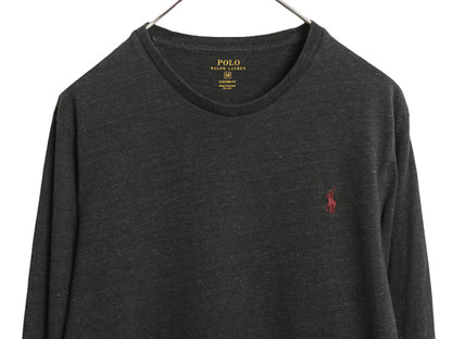ポロ ラルフローレン 長袖 Tシャツ メンズ M / ロンT ロングスリーブ コットン ワンポイント カットソー インナー シングルステッチ スリム