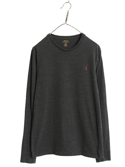 ポロ ラルフローレン 長袖 Tシャツ メンズ M / ロンT ロングスリーブ コットン ワンポイント カットソー インナー シングルステッチ スリム