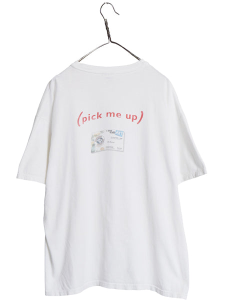 90s USA製 ★ AT&T イラスト プリント Tシャツ メンズ XL 古着 オールド 企業物 当時物 ロゴ グラフィック ヘビーウェイト 白 大きいサイズ