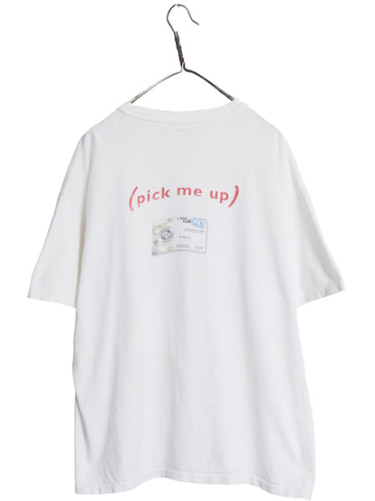 90s USA製 ★ AT&T イラスト プリント Tシャツ メンズ XL 古着 オールド 企業物 当時物 ロゴ グラフィック ヘビーウェイト 白 大きいサイズ