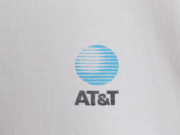 90s USA製 ★ AT&T イラスト プリント Tシャツ メンズ XL 古着 オールド 企業物 当時物 ロゴ グラフィック ヘビーウェイト 白 大きいサイズ