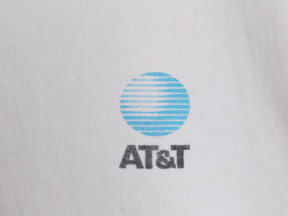 90s USA製 ★ AT&T イラスト プリント Tシャツ メンズ XL 古着 オールド 企業物 当時物 ロゴ グラフィック ヘビーウェイト 白 大きいサイズ
