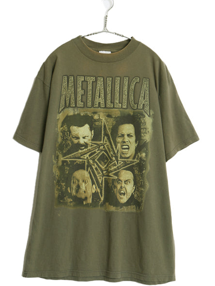 90s メタリカ ツアー プリント Tシャツ メンズ XL 古着 オールド 当時物 バンド ロック メタル 両面 グラフィック アート イラスト フォト