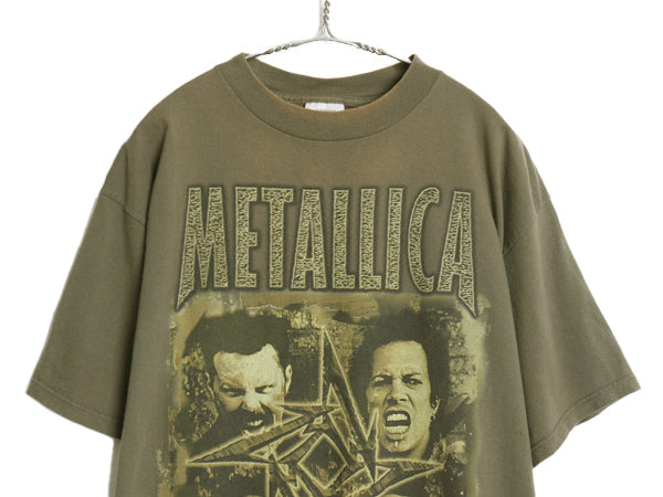 90s メタリカ ツアー プリント Tシャツ メンズ XL 古着 オールド 当時物 バンド ロック メタル 両面 グラフィック アート イラスト フォト