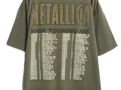 90s メタリカ ツアー プリント Tシャツ メンズ XL 古着 オールド 当時物 バンド ロック メタル 両面 グラフィック アート イラスト フォト