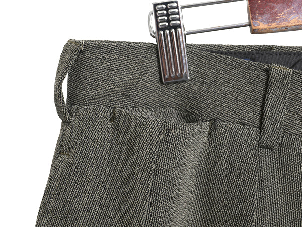 80s ポロ ラルフローレン ウール スラックス パンツ メンズ 実寸 35 32 古着 ヴィンテージ ツータック ストレート TALON トラウザー カーキ