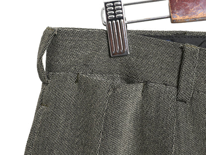 80s ポロ ラルフローレン ウール スラックス パンツ メンズ 実寸 35 32 古着 ヴィンテージ ツータック ストレート TALON トラウザー カーキ