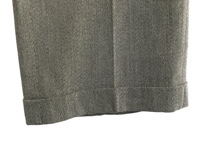 80s ポロ ラルフローレン ウール スラックス パンツ メンズ 実寸 35 32 古着 ヴィンテージ ツータック ストレート TALON トラウザー カーキ