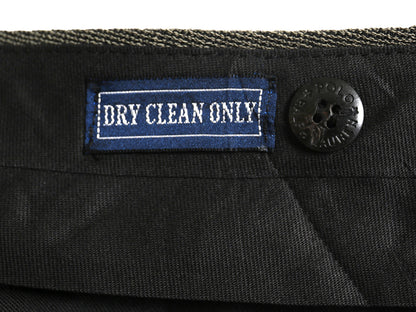 80s ポロ ラルフローレン ウール スラックス パンツ メンズ 実寸 35 32 古着 ヴィンテージ ツータック ストレート TALON トラウザー カーキ