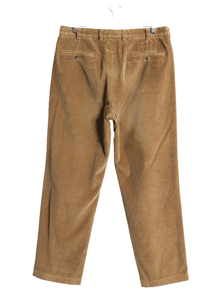 ブルックスブラザーズ 太畝 コーデュロイ パンツ メンズ 36 32 / 古着 ノータック スラックス ストレート コーズ トラウザー 無地 ブラウン