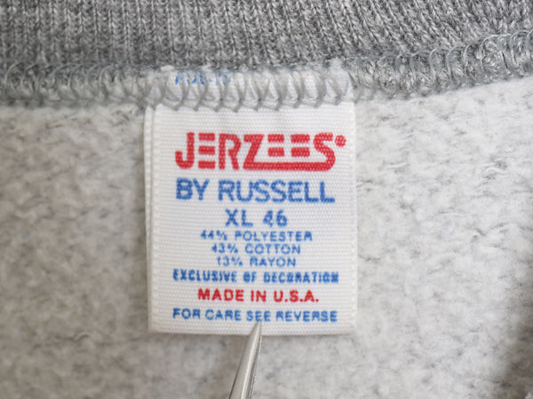 80s USA製 ジャージーズ 無地 スウェット メンズ レディース XL 小さめ L ヴィンテージ ブランク 裏起毛 トレーナー ラグラン シンプル 灰