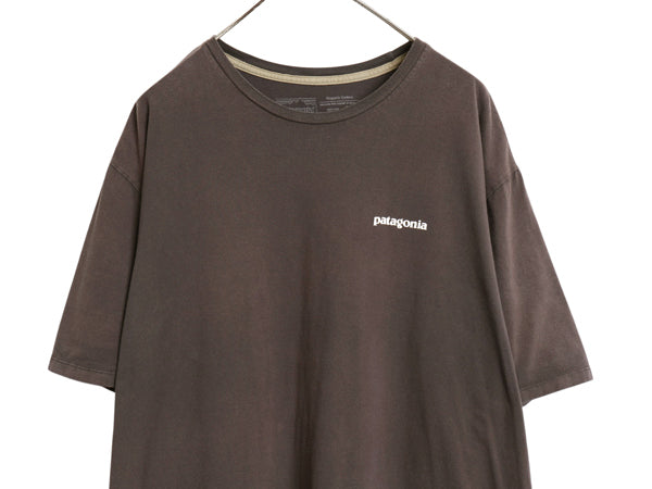 パタゴニア 両面 プリント 半袖 Tシャツ メンズ XXL 23年製 バックプリント フィッツロイ トラウト グラフィック イラスト 大きいサイズ 灰