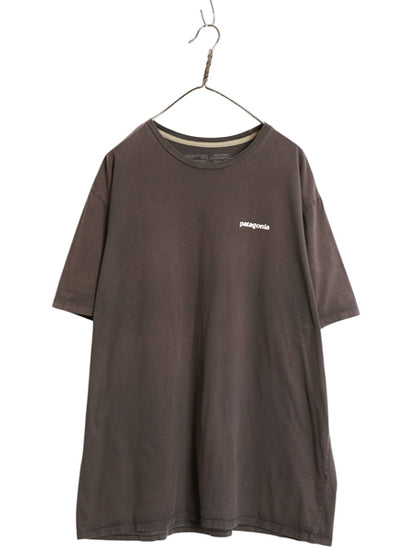 パタゴニア 両面 プリント 半袖 Tシャツ メンズ XXL 23年製 バックプリント フィッツロイ トラウト グラフィック イラスト 大きいサイズ 灰