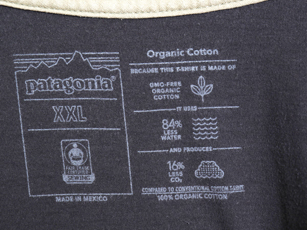 パタゴニア 両面 プリント 半袖 Tシャツ メンズ XXL 23年製 バックプリント フィッツロイ トラウト グラフィック イラスト 大きいサイズ 灰