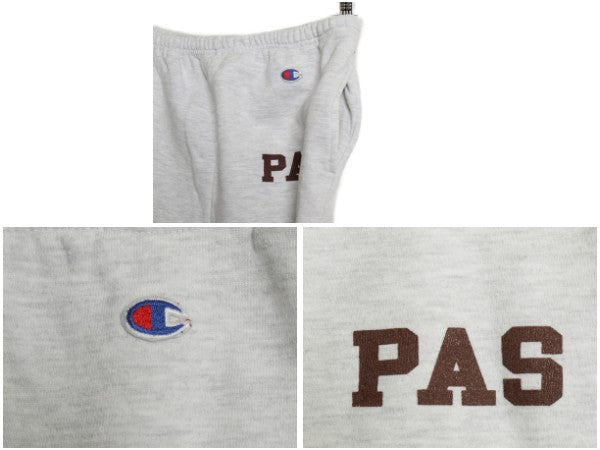 90s USA製 チャンピオン カレッジ プリント スウェット パンツ メンズ レディース M 古着 オールド トレーナー 裏起毛 ポケット付き 目付き