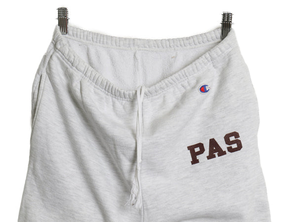 90s USA製 チャンピオン カレッジ プリント スウェット パンツ メンズ レディース M 古着 オールド トレーナー 裏起毛 ポケット付き 目付き