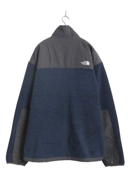 ノースフェイス デナリ ジャケット メンズ XL アウトドア フリース ナイロン ジャンパー フルジップ ブルゾン 大きいサイズ ツートン 紺 灰