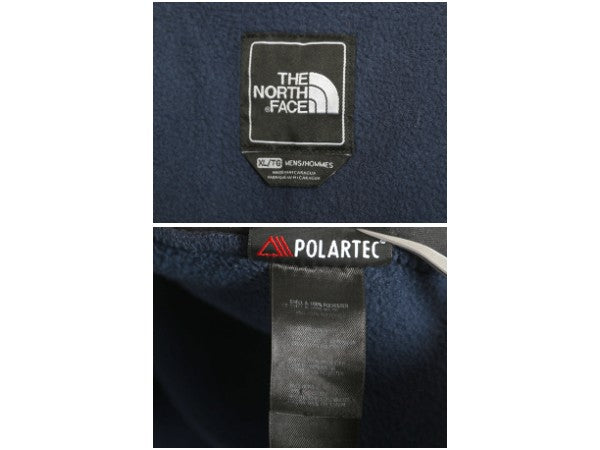 ノースフェイス デナリ ジャケット メンズ XL アウトドア フリース ナイロン ジャンパー フルジップ ブルゾン 大きいサイズ ツートン 紺 灰